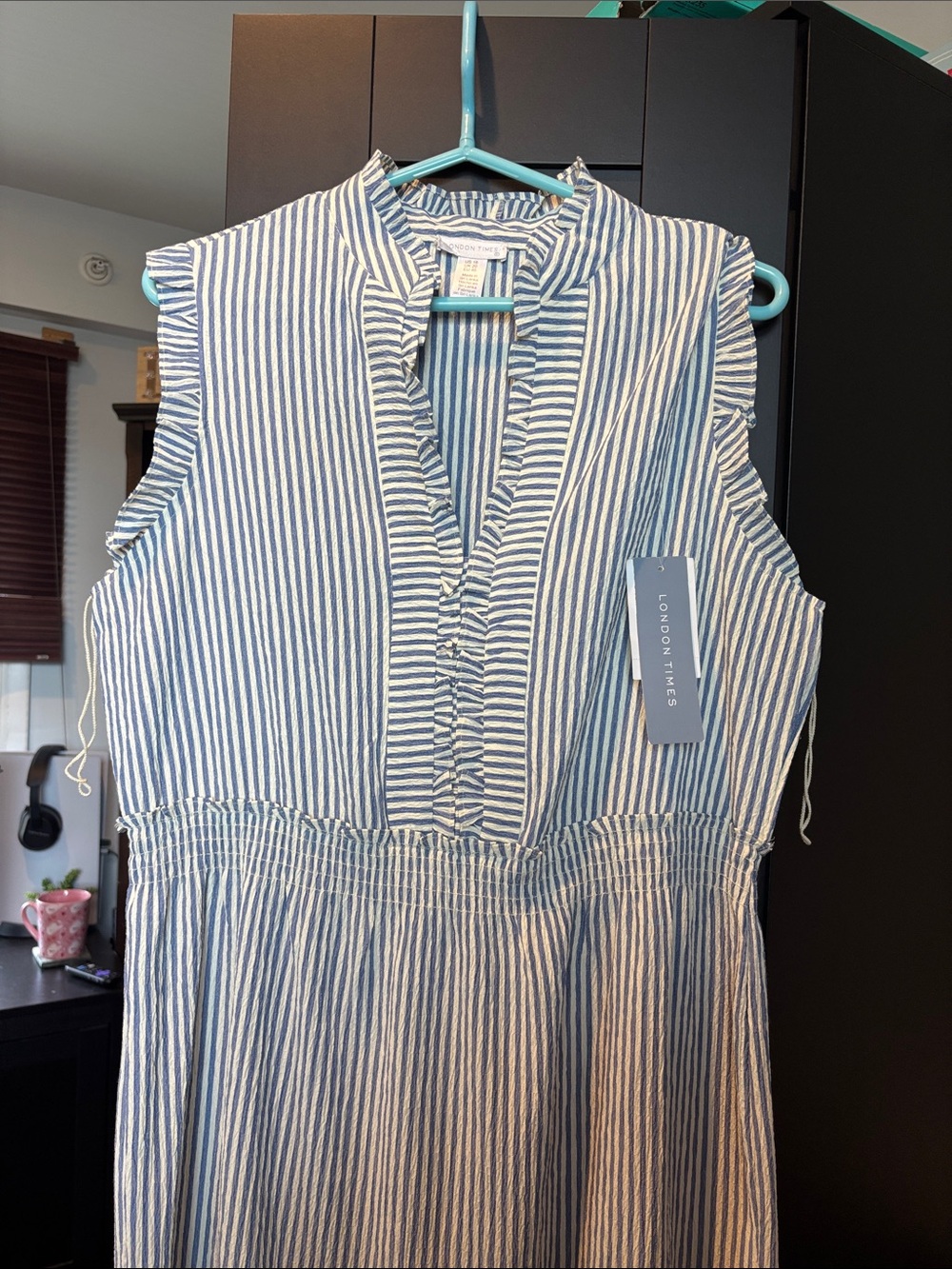 NWT Blue striped maxi dress